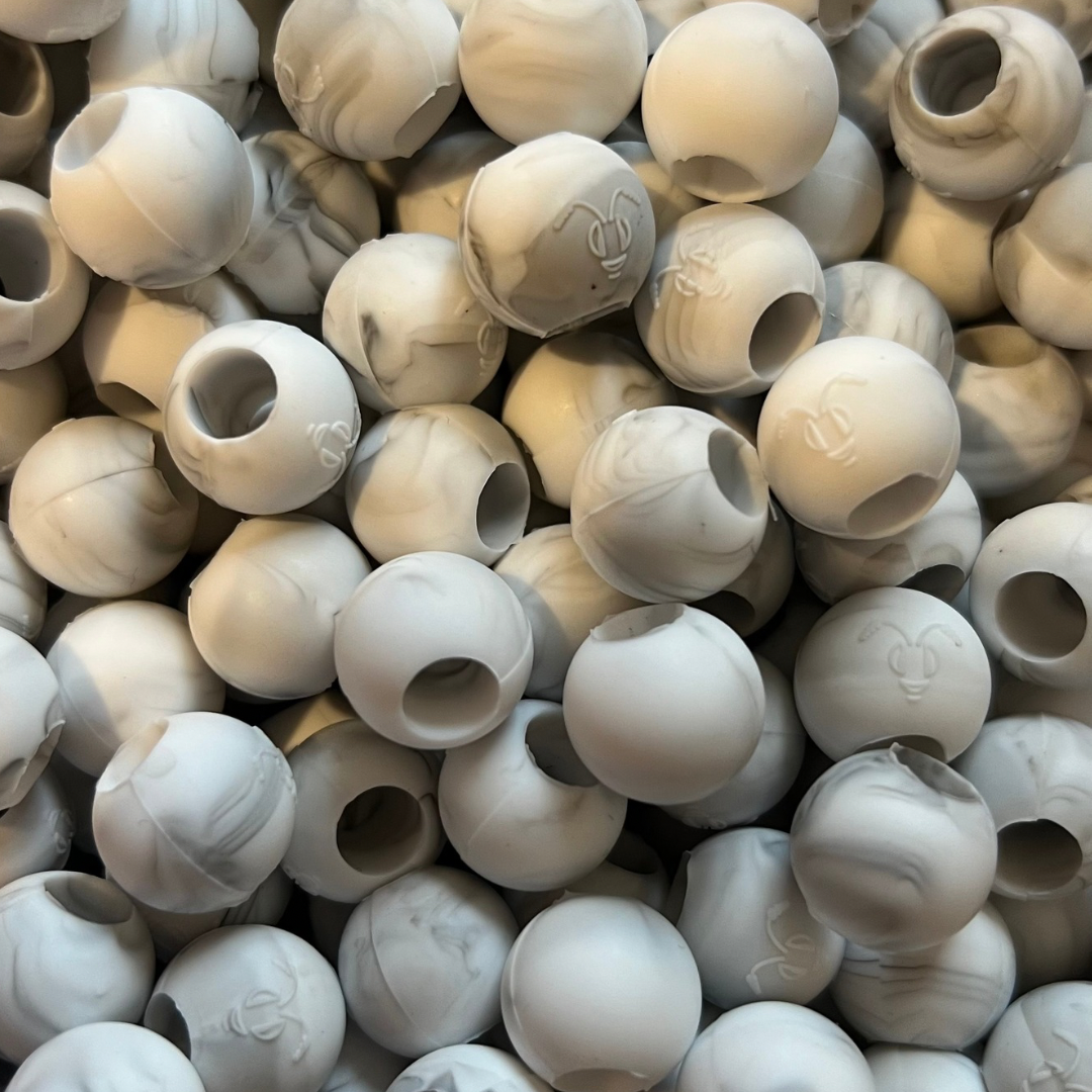 Maxi Silicone Hair Beads For Braids - Marble