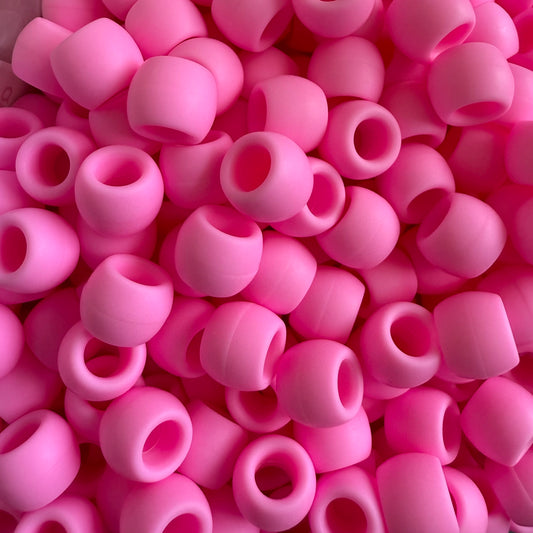 Mini Silicone Hair Beads For Braids - Pink