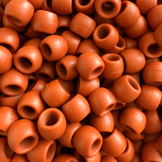 Mini Silicone Hair Beads For Braids - Chocolate