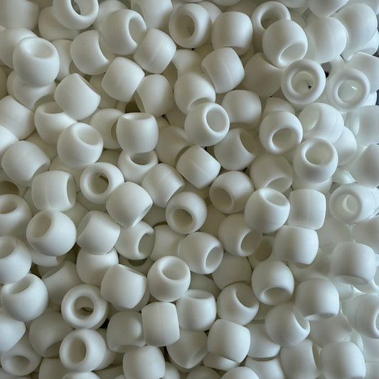 Mini Silicone Hair Beads For Braids - Snow white