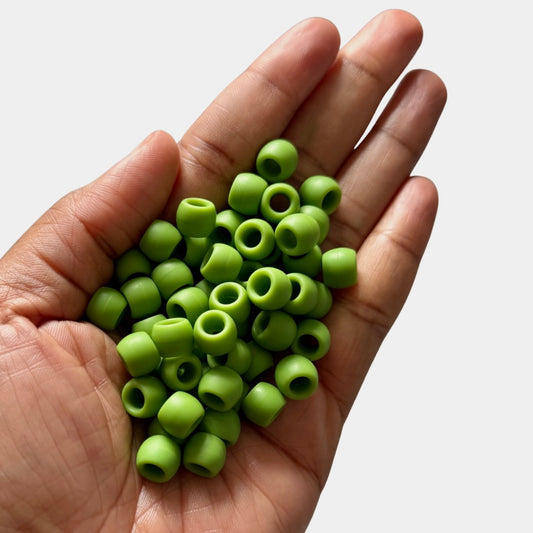Mini Silicone Hair Beads For Braids - Green