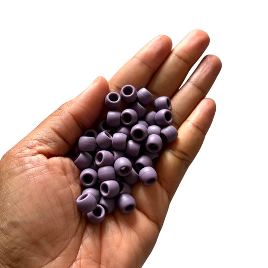 Mini Silicone Hair Beads For Braids - Royal Plum