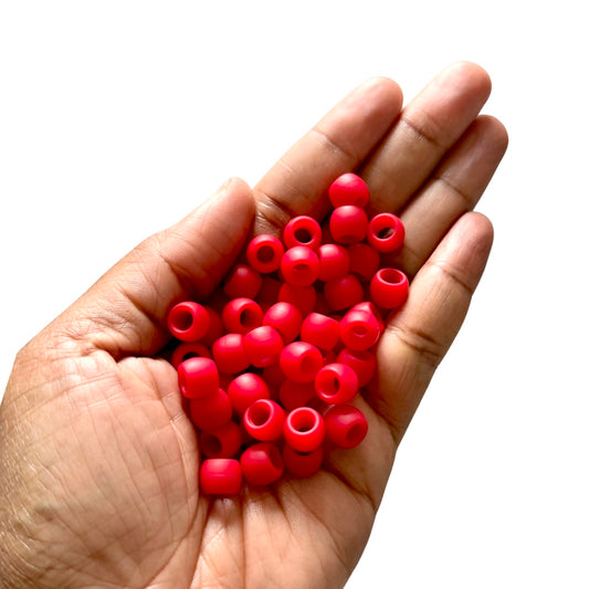 Mini Silicone Hair Beads For Braids - Strawberry Red