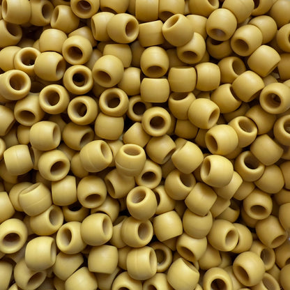 Mini Silicone Hair Beads For Braids - Mustard