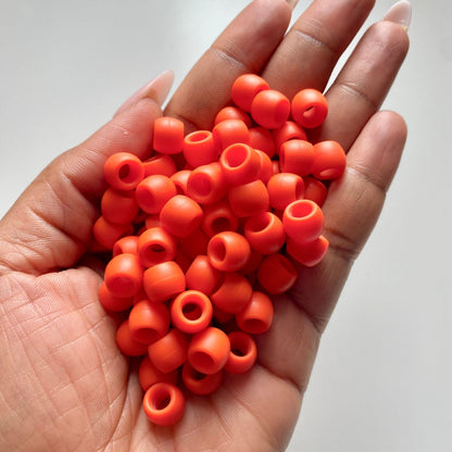Mini Silicone Hair Beads For Braids - Orangeee