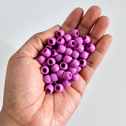 Silicone Hair Beads For Braids - Purple