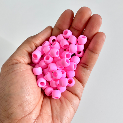 Silicone Hair Beads For Braids - Pink