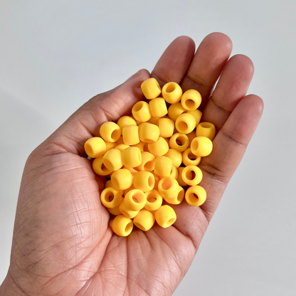 Silicone Hair Beads For Braids - Yellow