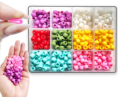 Silicone Hair Beads For Braids - Pink