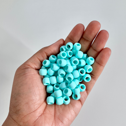 Silicone Hair Beads For Braids - Blue